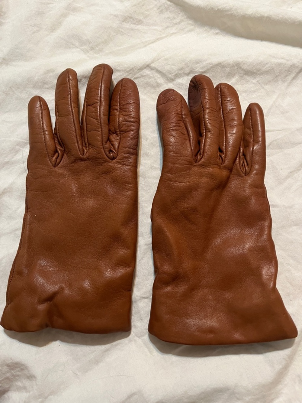 Classic Brown Leather Gloves